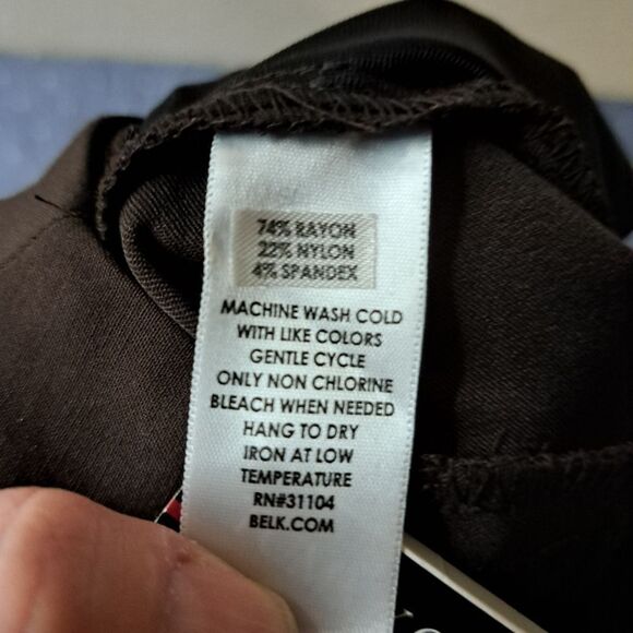 Kim Rogers brown capri pants size 6 Petite NWT - Picture 7 of 8